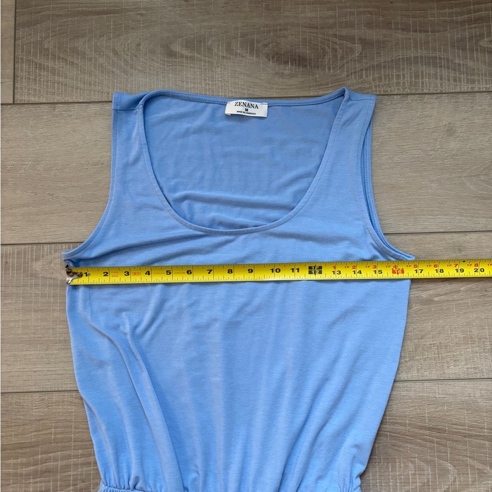 Zenana Capri Light Blue Jumpsuit - Picture 5 of 7